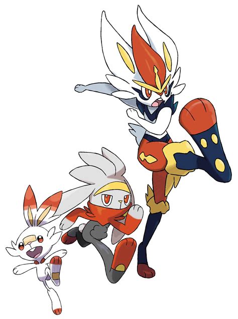 813-815 Scorbunny Evolution by Torathor on DeviantArt