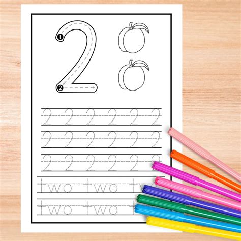 Tracing Numbers Worksheet, Numbers Handwriting Practice, 1 to 10 Basic ...