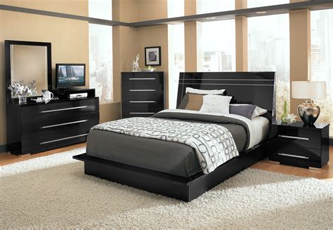 Dimora 6-Piece King Panel Bedroom Set - Black | Value City Furniture