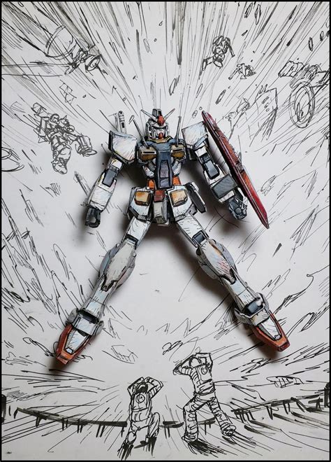 Manga Color Sketch Style Customized GunPlas