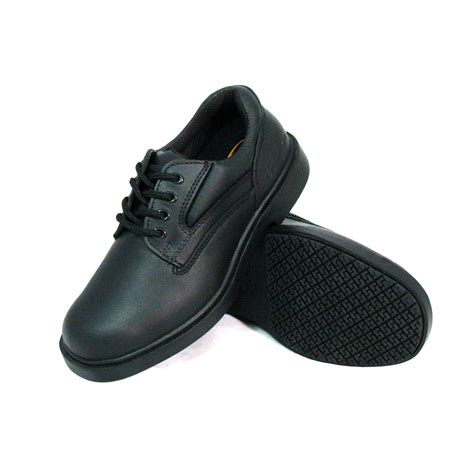 Genuine Grip Women Slip-Resistant Work Shoes #720 Black Leather