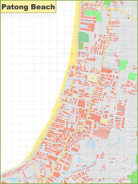 Large detailed map of Patong Beach - Ontheworldmap.com