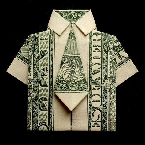 Mini Dress SHIRT With Tie Lucky Wallet Charm Money Origami | Etsy | Dollar bill origami, Money ...