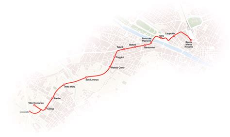 Florence Tramvia, Line 1 Map - Florence Journal