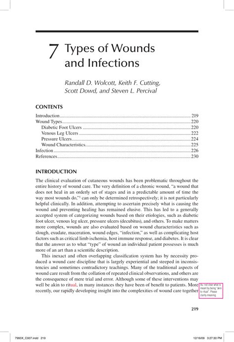 (PDF) Types of Wounds and Infections