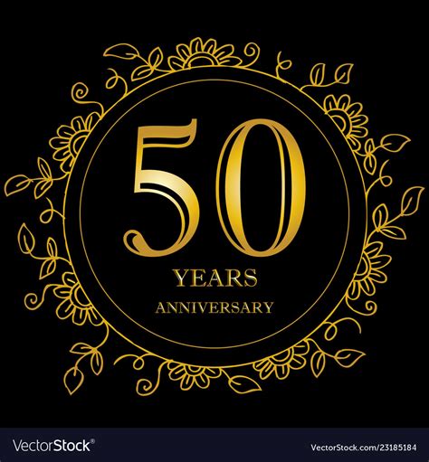 50 year anniversary celebration card Royalty Free Vector