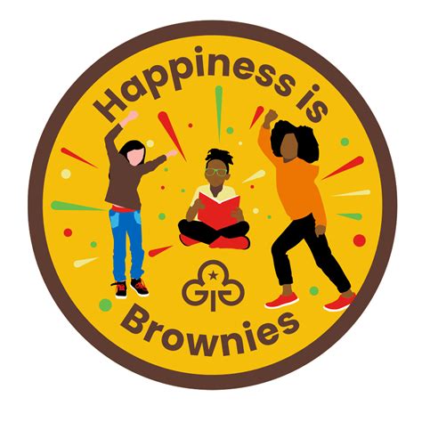 Happiness is Brownies woven badge | Official Girlguiding shop