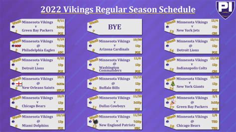 Minnesota Vikings Schedule - Sports Illustrated Minnesota Sports, News ...