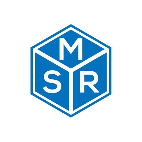 MSR letter logo design on black background. MSR creative initials ...