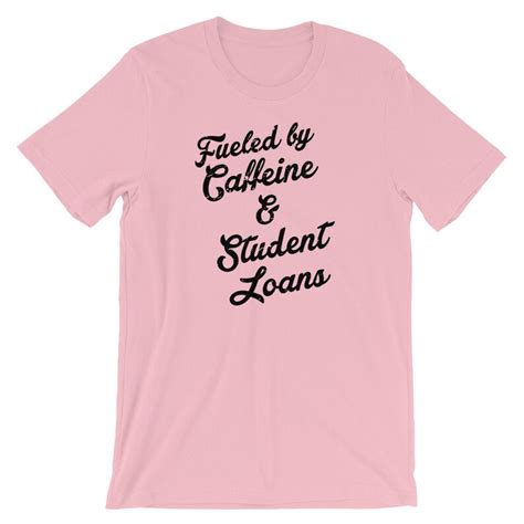 Funny College Graduation Shirt Fueled by Caffeine & Student | Etsy