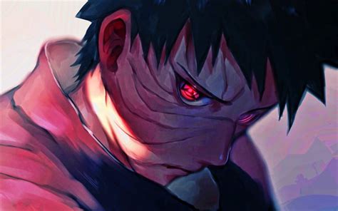 Download wallpapers Uchiha Obito, portrait, manga, Sharingan, Naruto characters, red eyes, Obito ...