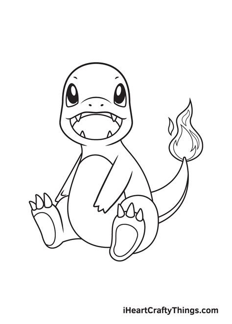 Charmander Drawing Step by Step - Lang Derpromed