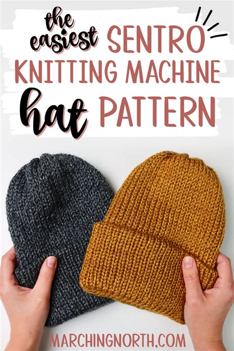 Easiest Knitting Machine Beanie Hat Pattern (Sentro, Jamit, or Addi ...