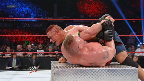 John Cena vs Brock Lesnar (WWE, 4-29-2012) | Tape Machines Are Rolling