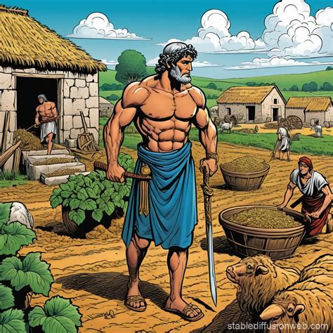 ancient roman slave working on the farm Prompts | Stable Diffusion Online