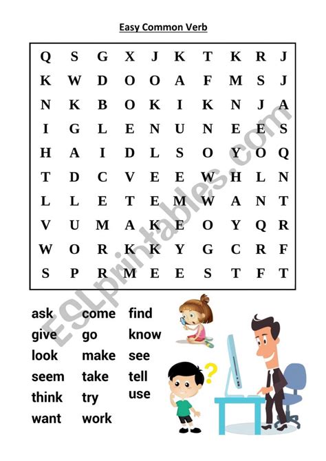 Easy Common Verbs - ESL worksheet by Harriezt