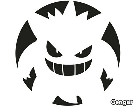 Gengar Jack-o-lantern Pattern | Pumpkin carving patterns, Pumpkin ...