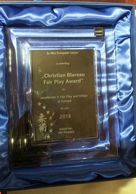 Christian Blareau Fair Play Award – Ju-Jitsu European Union