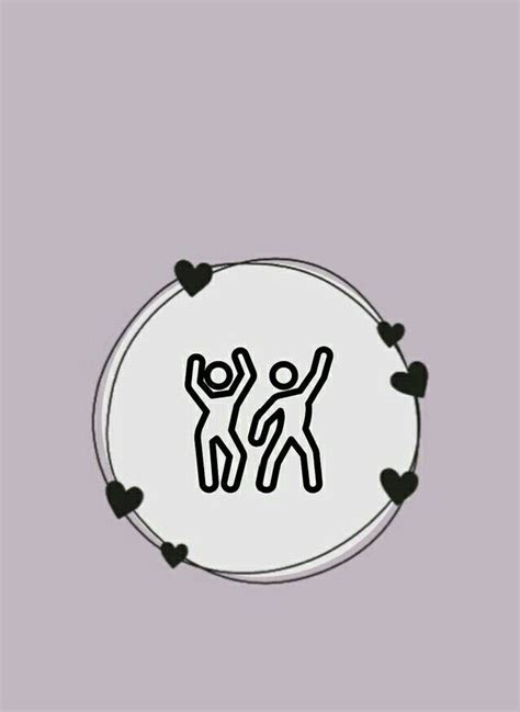 two people holding hands in the middle of a circle with hearts around ...