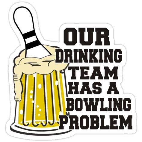 "Funny Bowling Team T-Shirt" Stickers by SportsT-Shirts | Redbubble