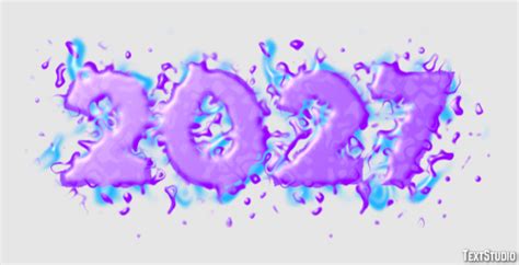 2027 Text Effect and Logo Design Number