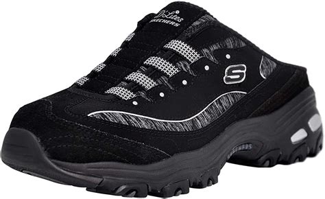 Skechers Sport Women's D'Lites Slip-On Mule Sneaker, Black 6.5 M US ...