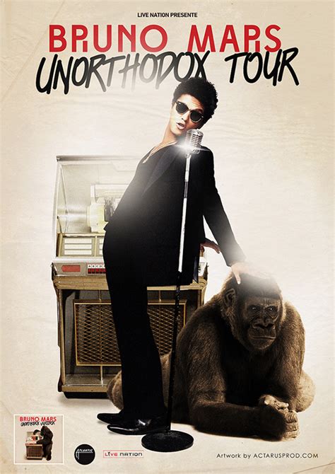 Bruno Mars - Unorthodox Tour Promo Poster on Behance