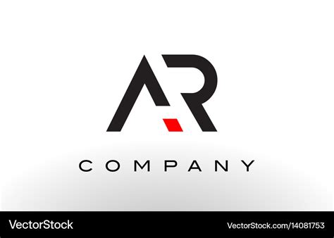 Ar logo letter design Royalty Free Vector Image