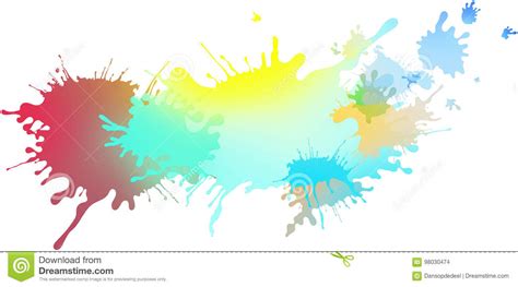 Abstract Isolated Colorful Pastel Paint and Splatter Background Stock ...