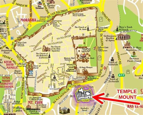 Image result for city of david the real temple mount | Jerusalem map, Jerusalem, Map