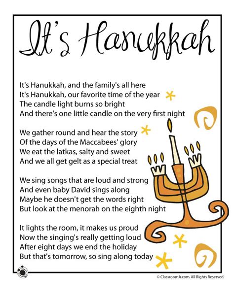 Two printable kids poems to celebrate the Jewish Festival of Lights ...