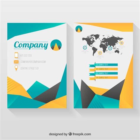 Free Vector | Infographic Company Flyer