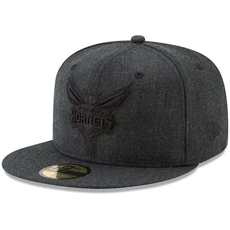 Charlotte Hornets New Era Total Tone 59FIFTY Fitted Hat - Heathered Black