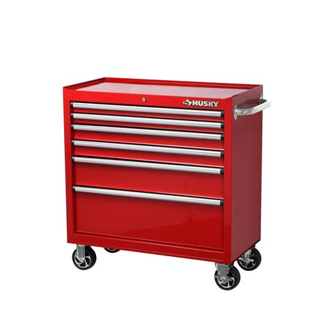 Husky 36 in. 6-Drawer Roller Tool Cabinet, Red-H36TR6LER - The Home Depot