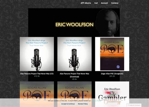 Eric Woolfson Online Store : Merch, Music, Downloads & Clothing