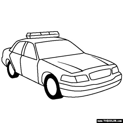 Police Car Coloring Page