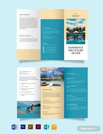 Resort Brochure - 40+ Examples, Illustrator, Design, Word