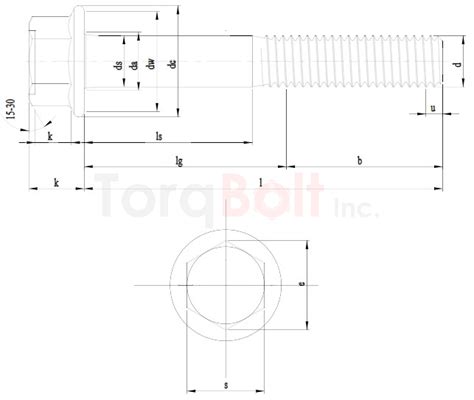 DIN 6921 Flanged Hexagon Bolts Dimensions Standards Specifications