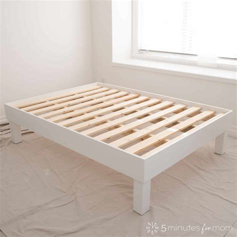 DIY Wood Bed Frame - How to Build a Bed Frame - 5 Minutes for Mom