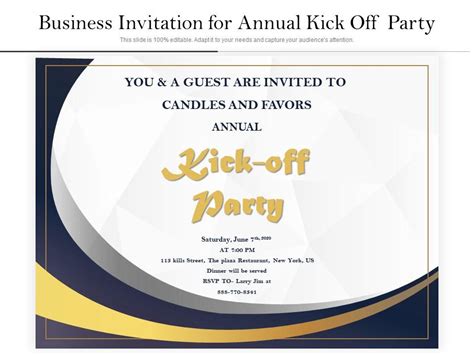 Business Invitation For Annual Kick Off Party | PowerPoint Slides ...