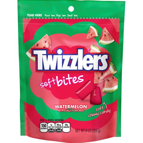 Twizzlers Pull 'n' Peel Bites Candy Watermelon Reviews 2019