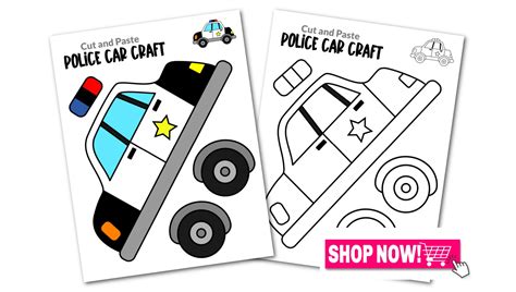 Printable Police Car Craft Template - Simple Mom Project