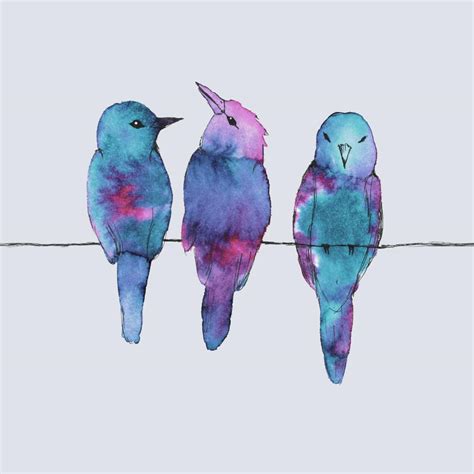 Three birds on a wire by Bwiselizzy on DeviantArt