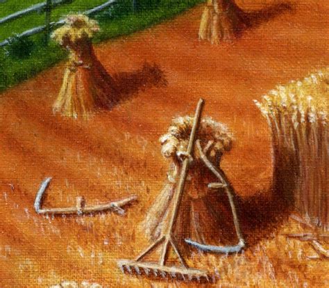 Original Oil Painting Wheat Harvest Landscape Painting Farm | Etsy