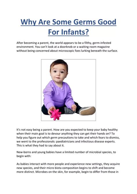 PPT - Why Are Some Germs Good For Infants? PowerPoint Presentation, free download - ID:11462049