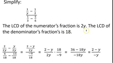 Simplifying Complex Fractions - YouTube