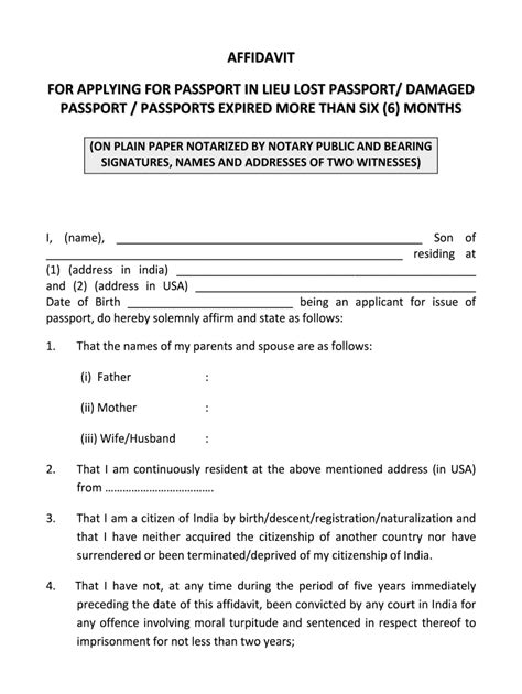 Affidavit of loss passport: Fill out & sign online | DocHub