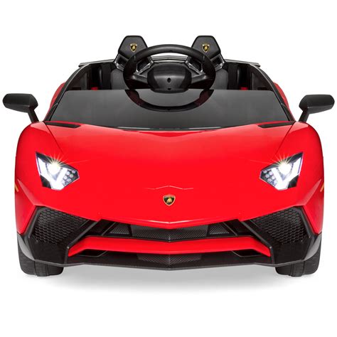 BCP 12V Kids Ride-On Lamborghini Aventador SV Car RC Toy w/ Horn, LED ...