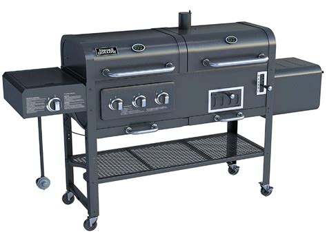 Gas Charcoal Smoker Grill Combo