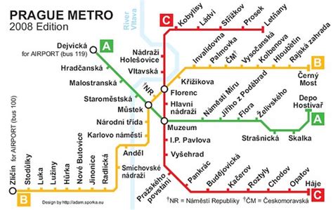 Prague Metro Map / Pražské metro | Flickr - Photo Sharing!